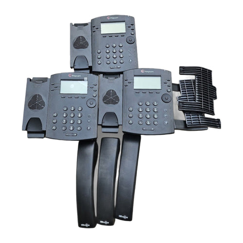 3 x Polycom VVX 310 IP Phone Job Lot 2201-46161-001 | 6-Line HD Gigabit PoE SIP