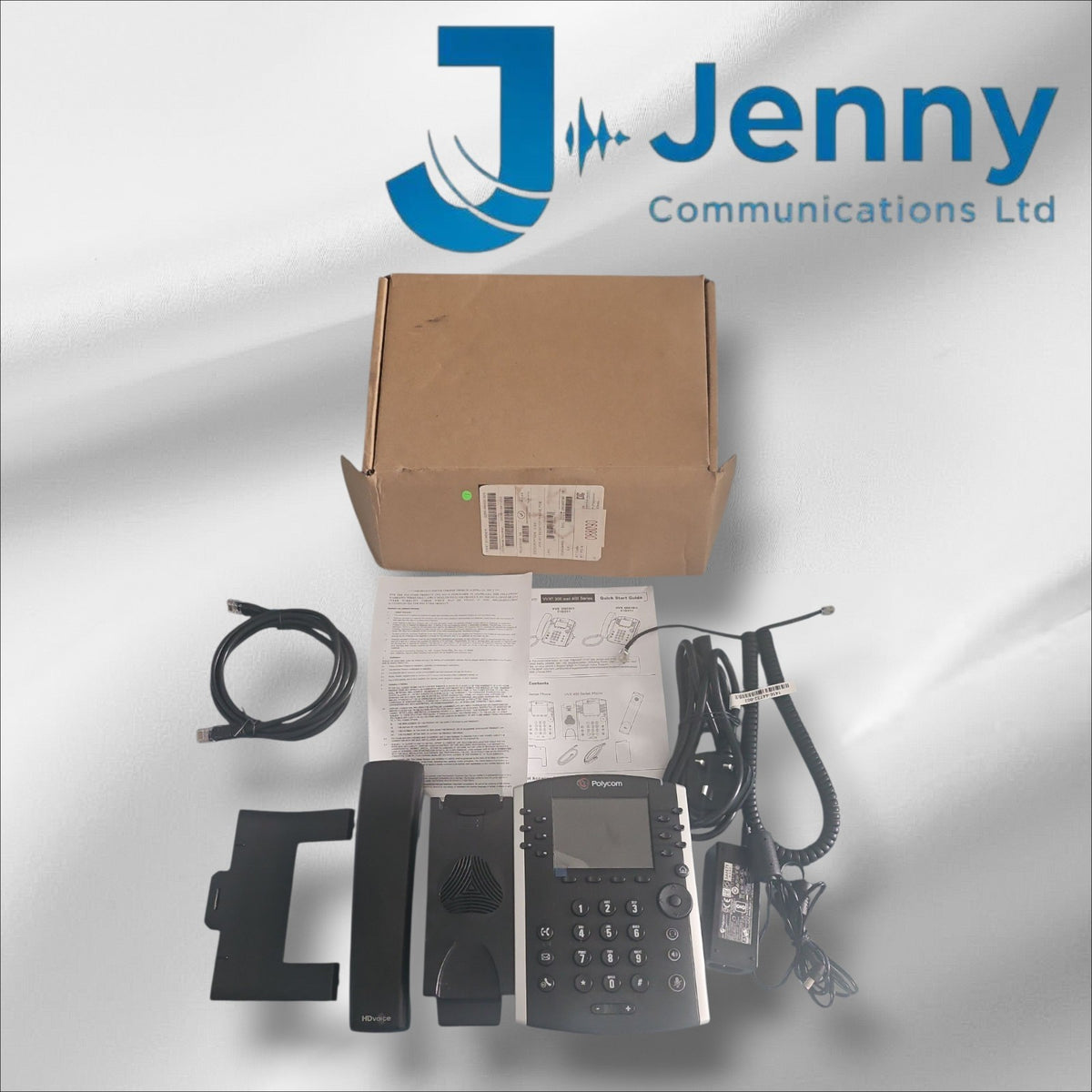 Polycom VVX 411 12-Line HD Voice Colour IP VoIP Phone PoE + PSU 2201-48450-001