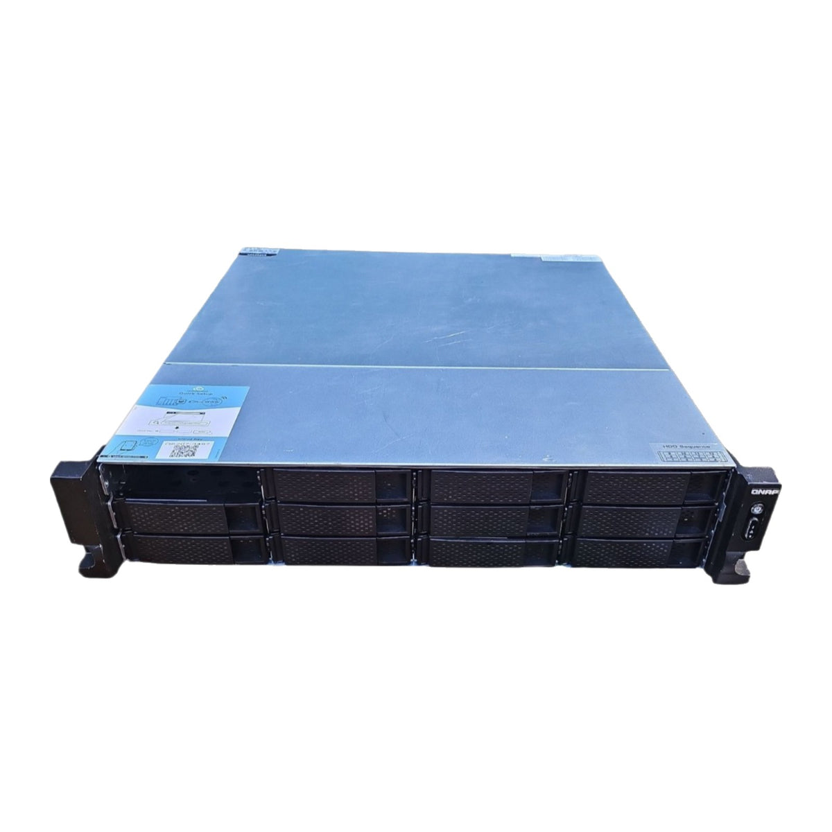 QNAP TS-1263U 12-Bay 2U Rackmount NAS Quad-Core 10GbE SFP+ 11x Caddies No HDD