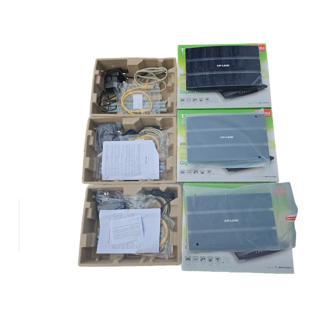 TP-Link TL-WR1043ND 450Mbps Wireless N Gigabit Router USB PSU Refurbished