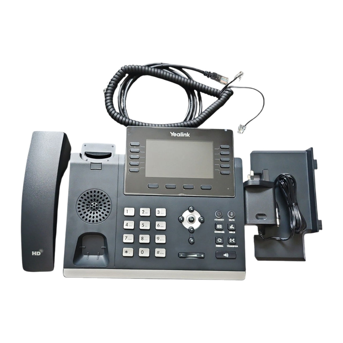 Yealink SIP-T46U IP Phone 16 Line Gigabit PoE 4.3" Colour VoIP + PSU - Unlocked